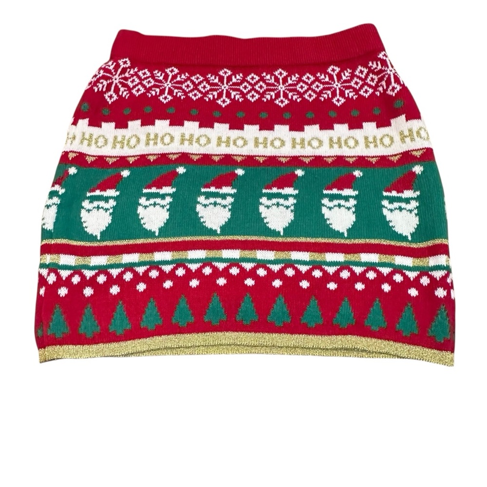 Major Label Group women’s Christmas holiday‎  sweater Mini Skirt L NWOT